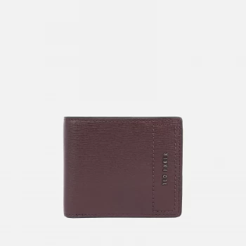 Image of Ted Baker Mens Corandr Saffiano Bifold Wallet - Oxblood