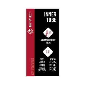 image of ETC Inner Tube 14 X 1.75-1.95-2.10-2.125 Schrader Valve 48mm