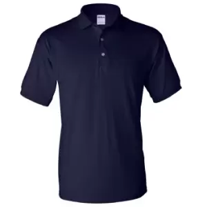 image of Gildan Adult DryBlend Jersey Short Sleeve Polo Shirt (L) (Navy)