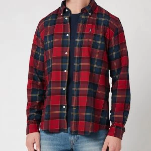 Image of Barbour Tartan Mens 9 Tailored Shirt - Crimson - L