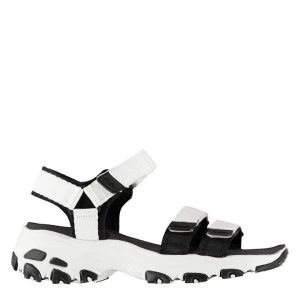 image of Skechers Lifestyle Dlite Catch Sandals - White/Black