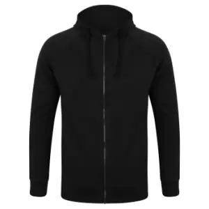 Image of SF Unisex Adults Slim Fit Zip Hooded Sweatshirt (L) (Black)