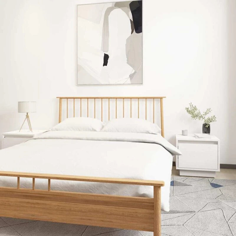 Image of VIDAXL Bedside Cabinets 2 pcs White 35x34x32cm Solid Wood Pine Vidaxl 8720286842249