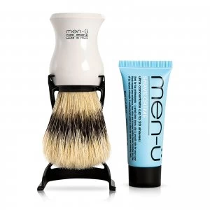 image of men-u Barbiere Shave Brush and Stand - White