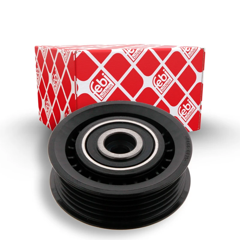 Image of FEBI BILSTEIN 31383 Idler Pulley Plastic Deflection/Guide Pulley,v-ribbed belt (312)