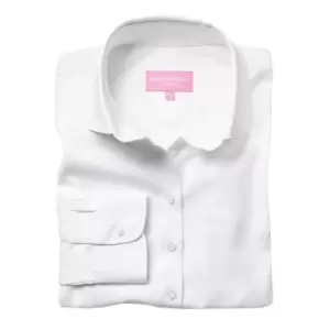 Image of Brook Taverner Womens/Ladies Aspen Long Sleeve Oxford Shirt (12 UK) (White)