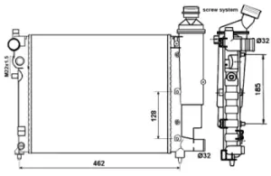 image of NRF 58067 Engine Cooling Radiator Aluminium Mechanically jointed cooling fins