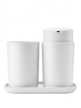 Image of Brabantia White 3 Piece Bathroom Accessory Set