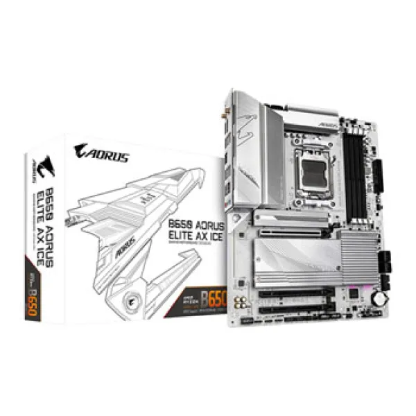 image of AORUS B650 ELITE AX ICE motherboard AMD B650 Socket AM5 ATX