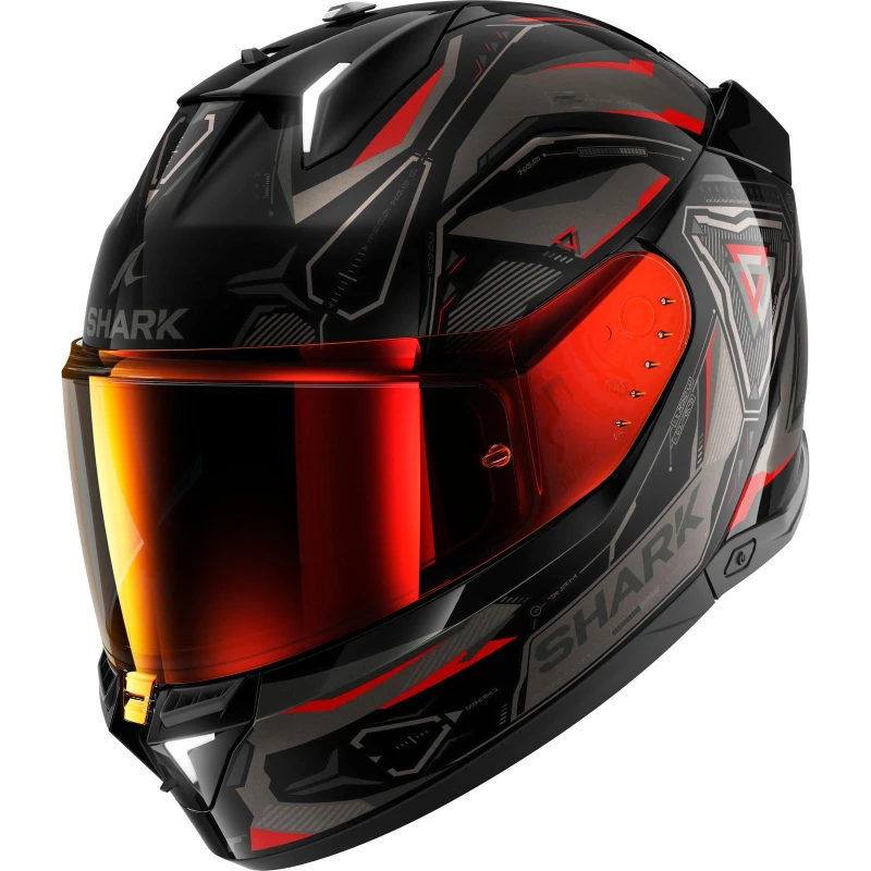 Image of Shark SKWAL i3 Linik Black Anthracite Red KAR Full Face Helmet Size XS