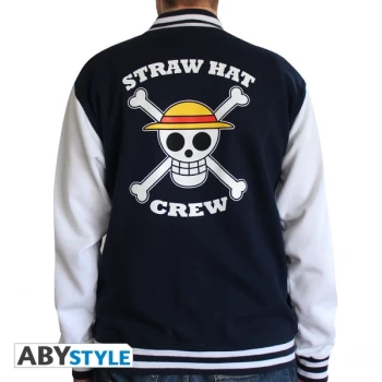 Image of One Piece - Skull Mens XX-Large Hoodie - Navy/White
