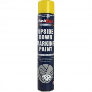 image of Plastikote Marking Aerosol Spray Paint Yellow 750ml