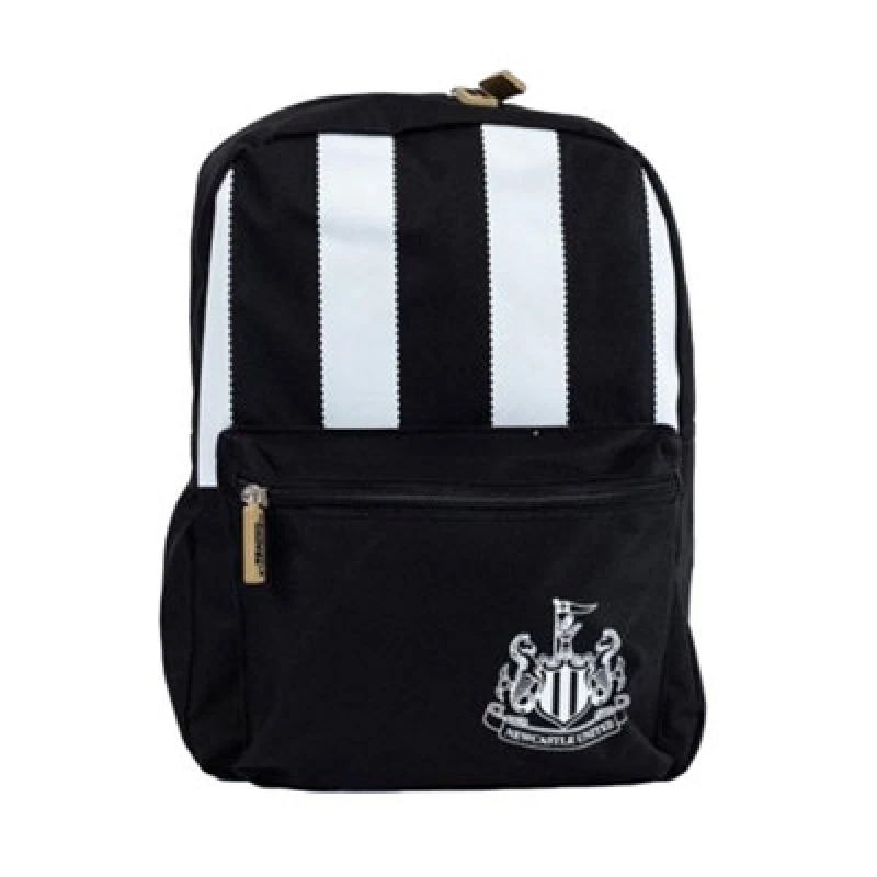 Image of Newcastle United Fc Childrens/kids Stripe Backpack Black/white (One Size)