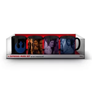 Image of Star Wars Mugs Set Rebels 4pc Espresso Ceramic E8