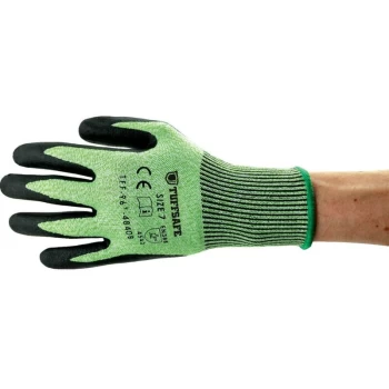 image of Tuffsafe - Cut Resistant Gloves, Nitrile Foam Coated, Green/Black, Size 10