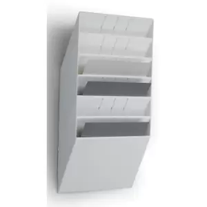 Image of Durable Wall mounted brochure racks, landscape format, 6 x A4, pack of 2, white
