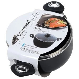Image of Pendeford Diamond collection Non Stick Casserole Pot & Lid 24cm