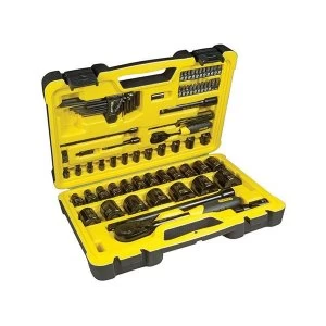 Stanley Tools Tech 3 Socket Set of 78 1/4in & 1/2in Drive