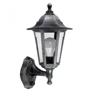 Image of Mayfair IP44 Outdoor Lantern with PIR Sensor in Brushed Silver