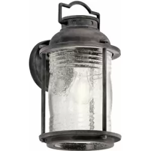 Image of Loops - Outdoor IP44 Wall Light Weathered Zinc LED E27 60W d01610