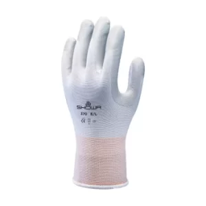 Image of Nitrile Coated Grip Gloves, Grey/White, Size 6