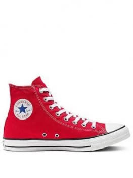 Image of Converse Chuck Taylor All Star Hi - Red , Red/White, Size 10, Men