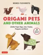 Image of origami pets and other animals lifelike paper dogs cats pandas penguins and