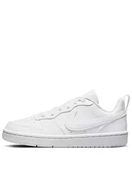 Image of Nike Older Boys Court Borough Low Recraft Trainers, White, Size 4 Older