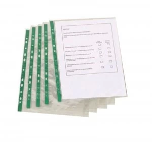 Image of Q-Connect Punched Pocket Glass Clear - 100 Pack