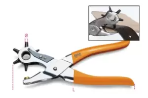 Image of Beta Tools 1762 Revolving Punch Pliers Ø: 2 - 4.5mm 017620001