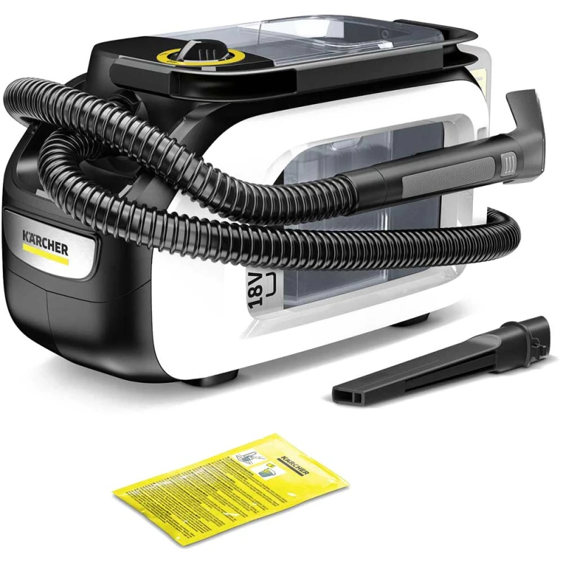 Image of Karcher SE 3-18 18v Cordless Carpet & Upholstery Spot Cleaner White SE 3-18 Batteries: No Batteries
