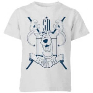 Image of Scooby Doo Coat Of Arms Kids T-Shirt - Grey - 11-12 Years