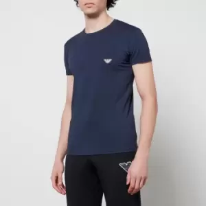 Image of Emporio Armani Mens Shiny Logoband T-Shirt - Marine - M