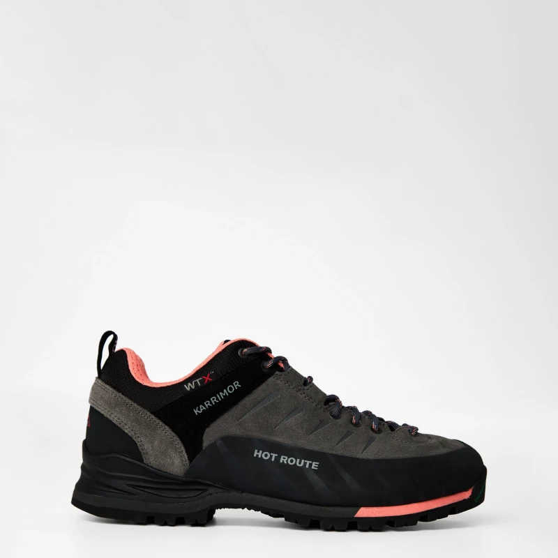 Image of Karrimor Hot Route Waterproof Walking Shoes Womens Charcoal/Coral female 4 (37)