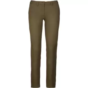 image of Kariban Womens/Ladies Chino Trousers (10 UK) (Light Khaki)