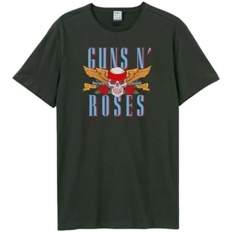 Image of Amplified Amplified Men Skull 25 Guns N Roses T-Shirt in Charcoal Size: X-Small Charcoal XS Male 5063750999838