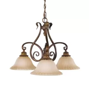 Image of 3 Bulb Chandelier Hanging Pendant LIght Aged Tortoise Shell LED E27 60W Bulb