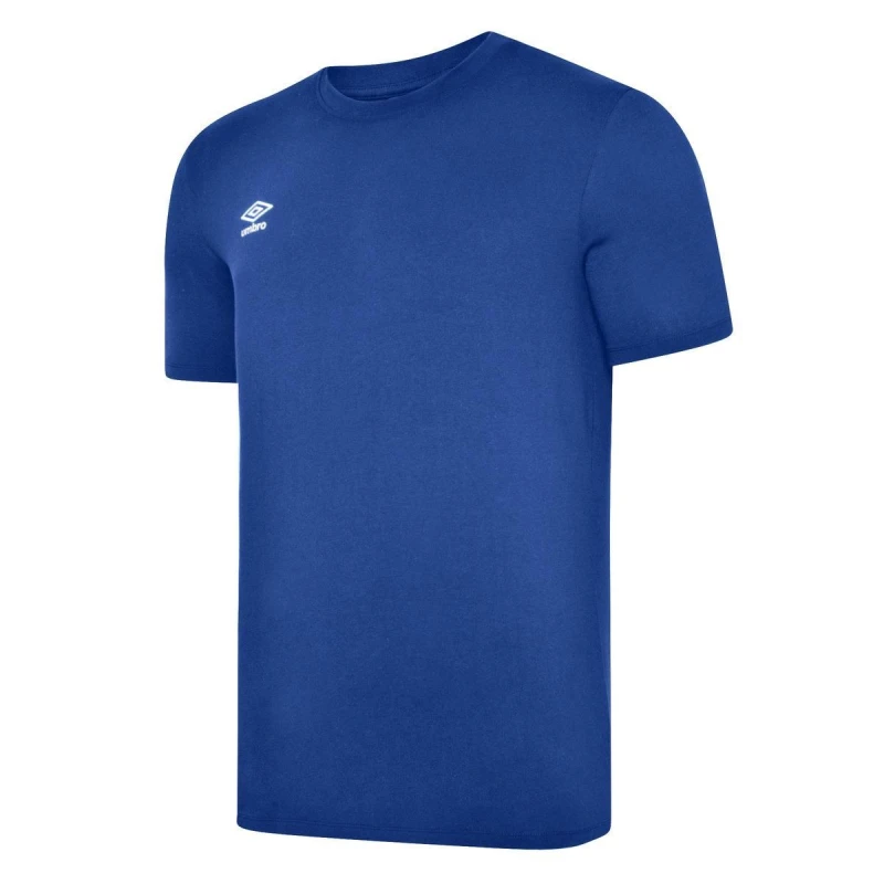 Image of Umbro Club Leisure T-Shirt in Mid Blue Size: 11-12 Years Mid Blue Unisex 11-12 Years