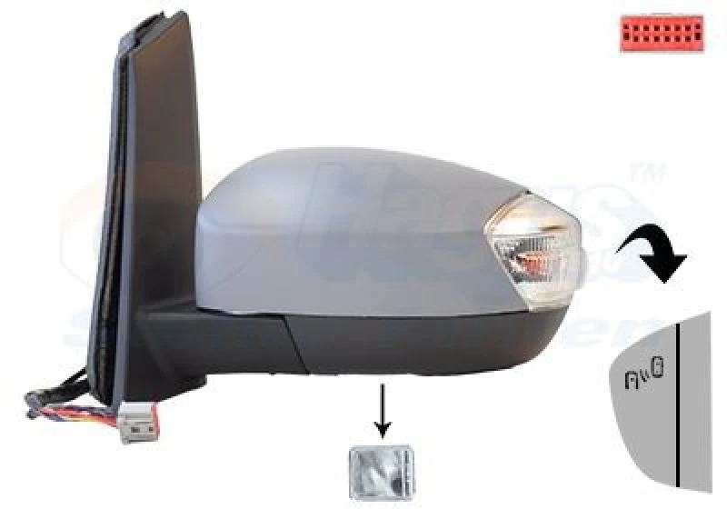Image of VAN WEZEL Wing mirror VAN WEZEL 1966827