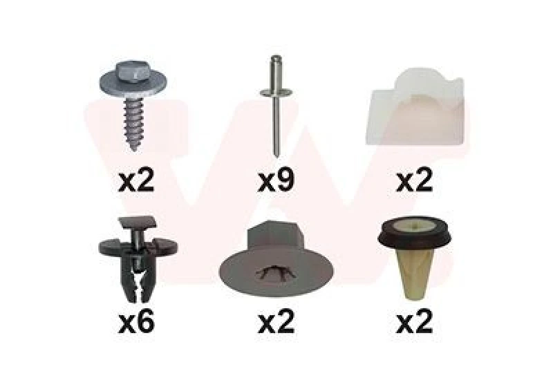 Image of VAN WEZEL Mounting Kit, bumper VAN WEZEL 1809793