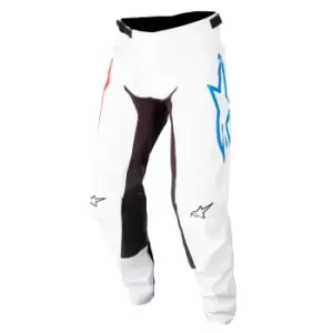 image of Alpinestars Racer Squad Pants White Red Turquoise 32