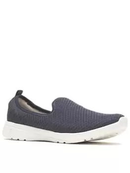 Image of Hush Puppies Good Slip On Plimsolls - Navy, Size 3, Women