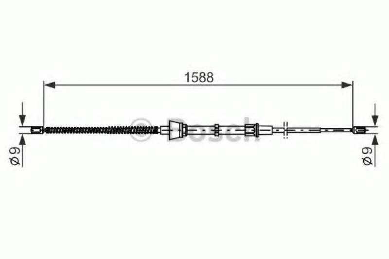 Image of Bosch 1 987 482 266 Brake Cable 1588mm Cable,parking brake (124)
