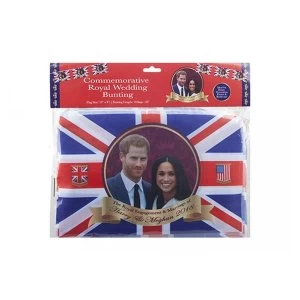 image of Royal Couple 20ft Bunting With 10pcs 12 X 8" Flags