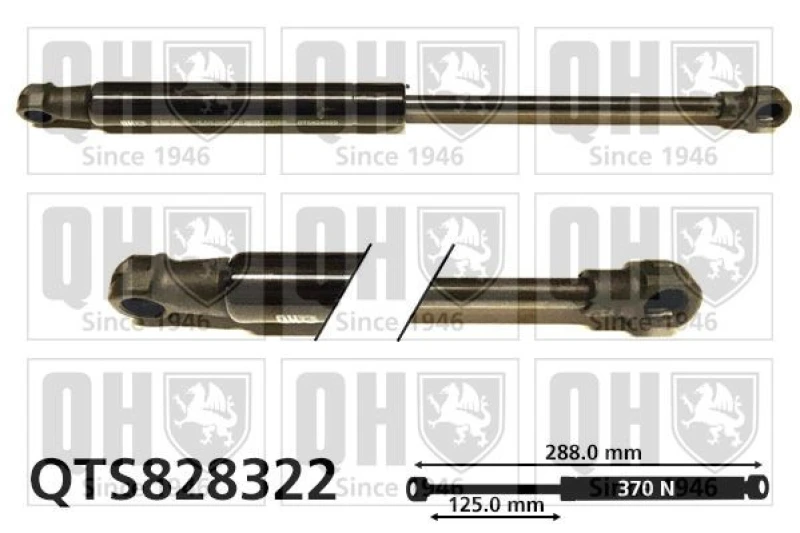 Image of QUINTON HAZELL Tailgate strut QUINTON HAZELL QTS828322