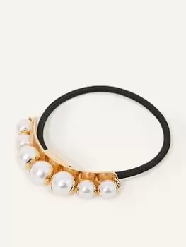 image of Accessorize Pearl Metal Barrette Pony