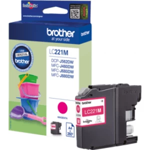 Image of Brother LC221 Magenta Ink Cartridge