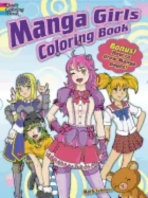 Image of manga girls coloring book