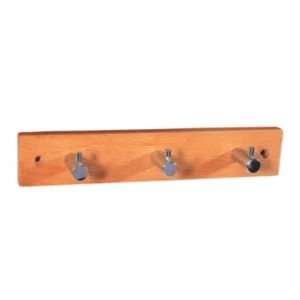 Image of BQ Beech chrome effect Hook rail H12mm W40mm L220mm