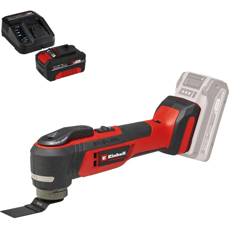 Image of Einhell Professional TP-MG 18 Li BL 18v Cordless Brushless OIS Oscillating Multi Tool TP-MG 18 Li BL Batteries: 1 x 4ah Li-ion